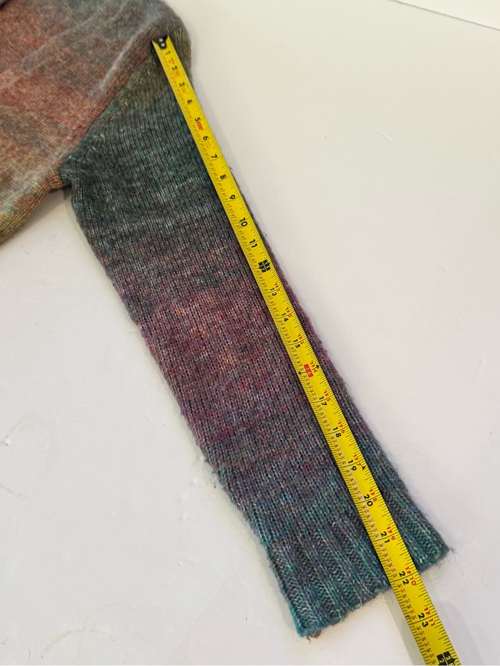 Retrology Multicolor Open-Front Knit Cardigan- size M - Picture 12 of 13